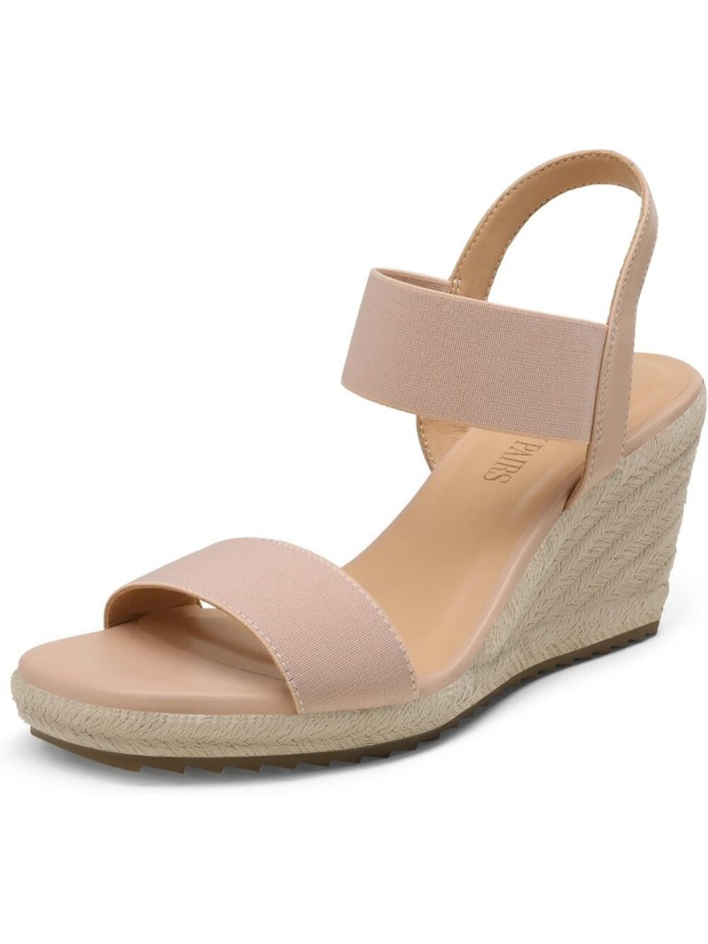 Dream Pairs Women's Blush Open Toe Elastic Ankle Strap Wedge Platform Sandals